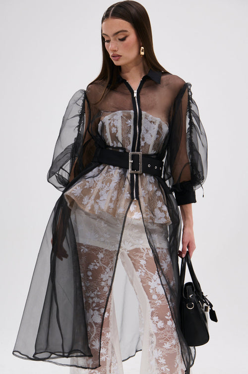 CAN I KICK IT ORGANZA TRENCH